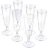 eMKay® Clear Plastic Champagne Flutes/Glasses 140ml - Pack 24 (Pack