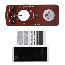 DC 9V/128mA Full Metal Shell Mini Octave Guitar Effect Pedal 11 Octave Modes True Bypass