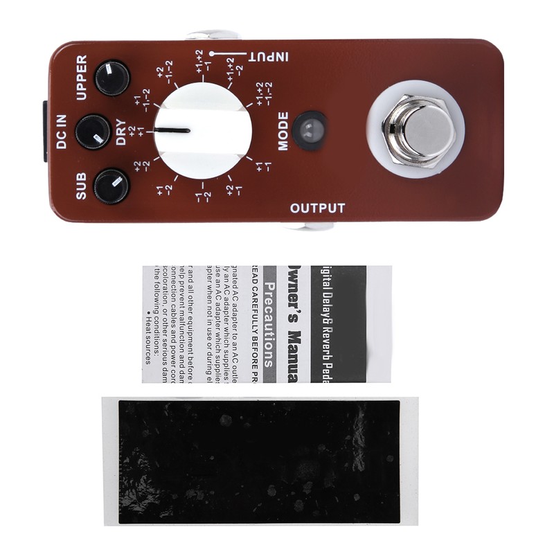 DC 9V/128mA Full Metal Shell Mini Octave Guitar Effect Pedal