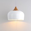 DOTCN Modern Solid Wood Pendant Light, Large Ceiling Hanging Lamp