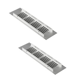Aoktorkit 2Pcs Air Vent Grille Cover 80x200mm Aluminum Alloy Vent Cover Ventilation Grilles for Cabinet Wardrobe Cupboard