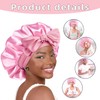 Bonnet Sleep Cap,SchlafmüTze,Bonet,Bonnet Seide,Haarhaube für Die Nacht,Haarhaube,Duschhaube (Rosa)