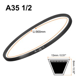 sourcing map 2pcs A35 1/2 Wrapped Rubber Belt, A-Section V Belt 37.4" Outside Circumference x 0.51" Width x 0.32" Thick, Industrial Power Transmission Belt