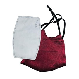 Mulberry Silk Face Mask with Filter for Sensitive Skin - Red