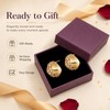 14K Gold Plated Hypoallergenic Stud Earrings for Women, Sparkle Cubic
