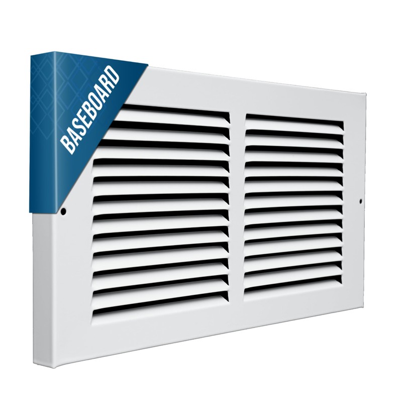 Fits 14x6 Duct Opening | Steel Baseboard Return Air Grille