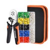 Ferrule Crimping Tool Kit, Self-adjusting Hexagonal Pliers(AWG23-10) Wire Terminals Crimper