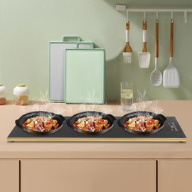 Electric Server Warming Tray 36 * 12 inch, Large Food Warming Tray with Thermostat and Full Surface Heating, Food Warmer Mat 104-284℉, 24 Hours Timing Setting, for Parties Buffet Gatherings