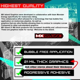 MX ISLAND 1994 1995 1996 1997 1998 KX 125 250 GRAPHICS KIT KAWASAKI NIGHT RIDER : MAGENTA