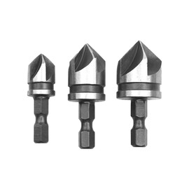 3pcs 1/4" Hex Shank 12mm/16mm/19mm Countersink Drill Bit For Wood & Soft Materials - Wood Working, PVC, Aluminium, Copper