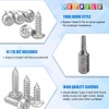 Glarks 51Pcs #6 x 1-1/2'' Button Head Torx Security Machine