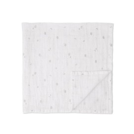MORI Baby Boys and Girls Pre Washed Muslin Swaddle Cloth 110 x 110 cm in White - 100% Cotton Breathable Unisex Infant Receiving Blanket - Large