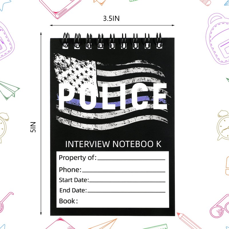 Sinmoe 8 Pcs Public Safety Police Field Interview book Top