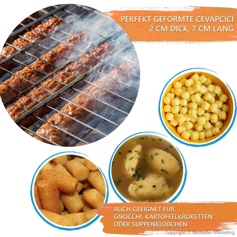 Cevapomaker Cevapcici Press Quick and Easy Also for Croquettes and