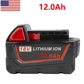 For Milwaukee M18 12AH 18V Extended Capacity Battery Li-Ion XC M18B5 48-59-1848 - 1PCS 12.0 Ah Battery