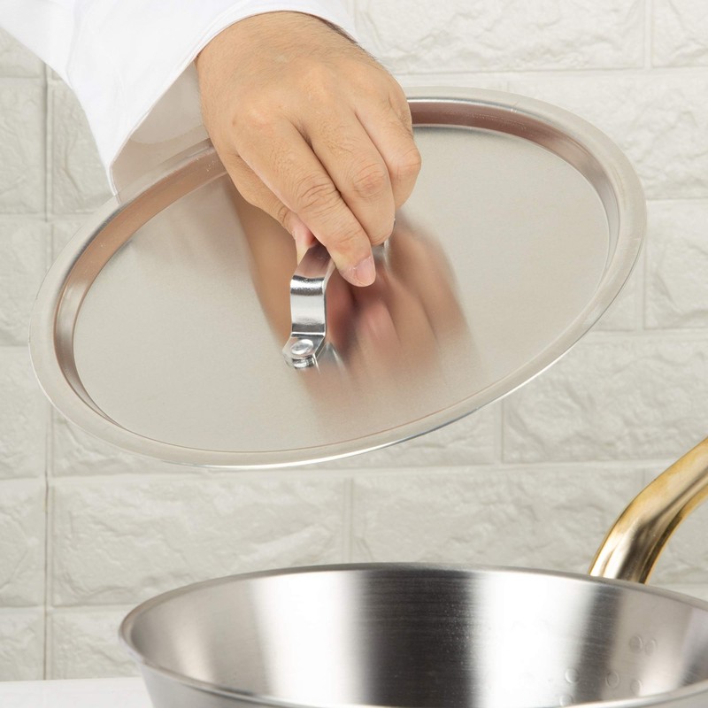 Endoshoji Commercial Circular Pot Lid, Aluminum, Made in Japan