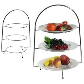 Telleretagere 3-stufig in Chrom Größe: 30,5cm H x 22,5cm Ø