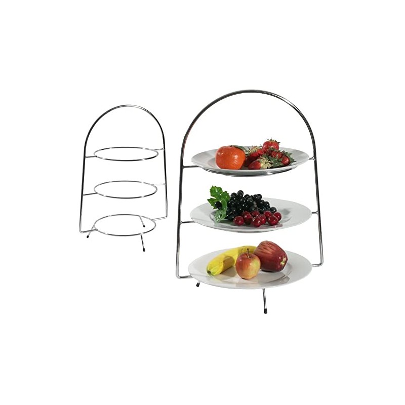 Telleretagere 3-stufig in Chrom Größe: 30,5cm H x 22,5cm Ø