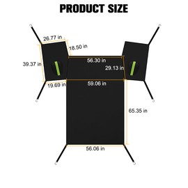 TNAIYH Car Half Cover, Vehicle Windshield Window UV Sunshade for Outdoor Parking, Waterproof Snowproof Automotive Exterior Sun Protection Accessories, Universal for SUV Sedan Truck (Large)