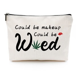 HTOTNGIFT HTOTNGIFT Mothers Day Cool Gifts for Sister Friends Female, Makeup Bag Gifts for Women, Waterproof Linen Zipper Small Cosmetic Pouch Birthday Thanksgiving Christmas Gifts