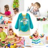LXOrdora Kids Art Apron Waterproof Smock Long Sleeved Rainbow XL