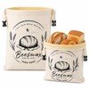 2 Pack Beeswax Bread Bags with Removable Liners