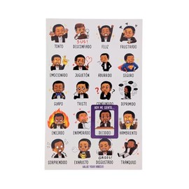 Value Your Vibes Daily Vibe Check Magnet [Spanish] - Black Feelings & Emotions Chart - 8.5” x 5.5” - Two-Piece Magnet Set (Male [Spanish])