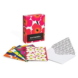 Notas Marimekko: 20 tarjetas y sobres Unikko diferentes