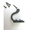 Pack of 2 Tudor Coat Hooks Black Wrought Iron Hammered