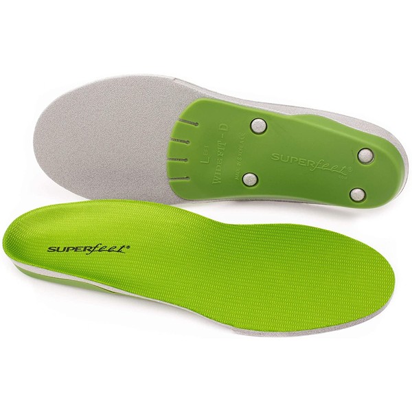 Superfeet wideGREEN High Arch Orthotic Insoles for Wide Feet Extra Wide Shoes, Unisex, Green