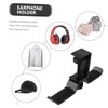 BIUDECO Under Desk Rotatable Aluminum Alloy Double Headphone Hanger Space