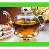 JIABO (40 oz/ 1200 ml) Glass Teapot with Removable Stainless