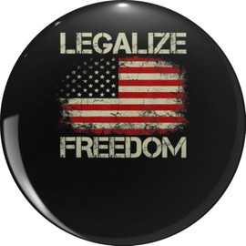 Legalize Freedom Republican American Flag I Voted For Trump Lapel Bin Brooch Badge Pin 0.75"