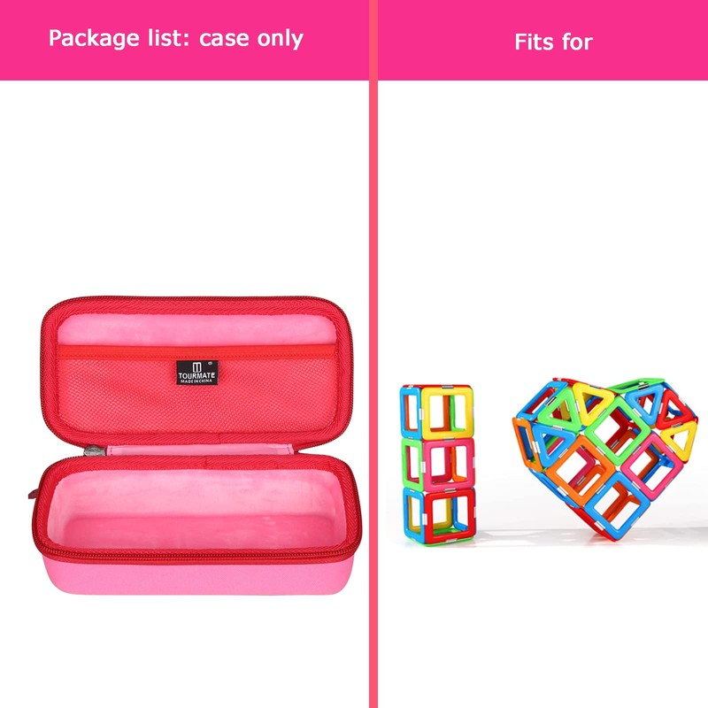 Tourmate Magnetic Tiles Blocks Storage Case for Magformers Basic Set/PicassoTiles/Magna