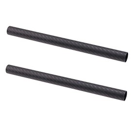Foto4easy 16 Inch 19mm Carbon Fiber Rod for 19mm Rail Rod Support System Matte Box Follow Focus - Pack of 2