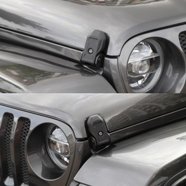RT-TCZ para Jeep JL OEM pestillos de capó con llave para Jeep Wrangler JL JLU Gladiator JT 2018-2024 Original Factory Black 2pcs