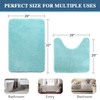 Bath Mat Memory Foam Set Bathroom Rug Set Flannel Velvety