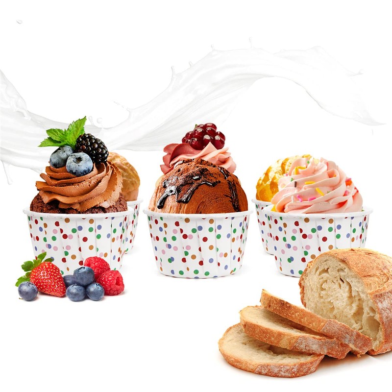 Spesh 50 Pcs Paper Cupcake Cases Small Muffin Cases for