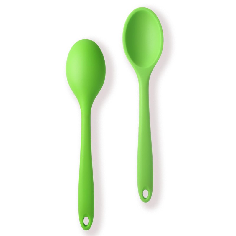 Auvotuis 2 Pcs Silicone Spoons for Cooking Heat Resistant, Non-Stick