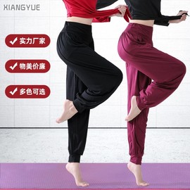 Women's New Modal Harem Yoga Pants - Loose Fit, High Elasticity, Dance Practice Plus S/Burgundy Harem Pants 3ea