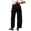 Fisoew Womens 100% Cotton Cargo Pants Drawstring Elastic Waist Casual