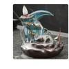 Reverse Flow Incense Burner Creative Home Decoration (Moon - Blue)