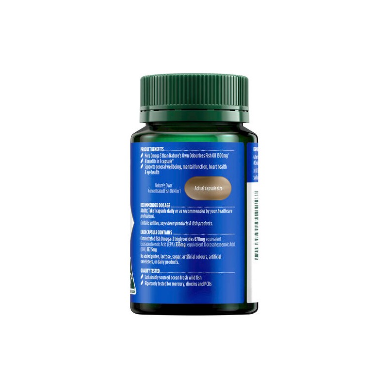 Nature's Own 4 in 1 Concentrated Fish Oil Odourless 60
