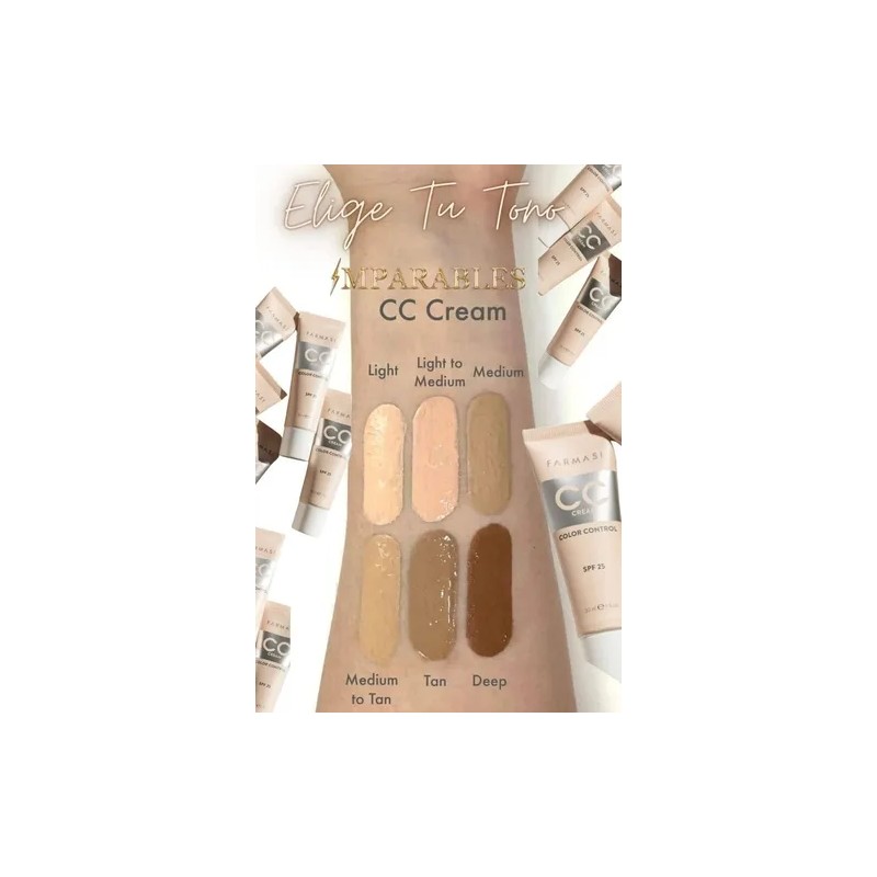 Cc Cream Maquillaje Semimatespf25farmasi02light To Medium