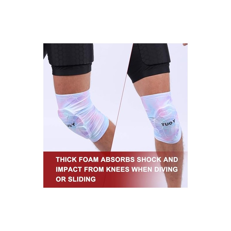 TUOY Pink Padded Compression Knee Pads Knee Protection Pad (1