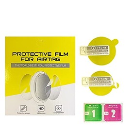 Jelava Airtag Screen Protector Film, Scratch Skin Protective Film Compatible with Airtags, Cover Bubble-Free Film Fit Screen Protector for AirTag Tracker, Airtag Front and Rear Films