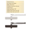 BRINKS Commercial - Medium Duty Residential Door Closer, Aluminum Finish
