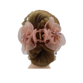 Large Flower Hair Clips for Women Claw Clips for Thick Hair hair claws medium (PINK-B)