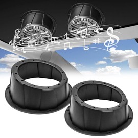 RECOIL USP65B Pairs of 6.5-Inch Speaker Pods, Universal 6.5” Angled Speaker Boxes, Surface Mount with Gaskets, Black Enclosures Compatible with Marine, UTVs, Boats, RVs, Cars