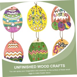 Operitacx 1set Resurrection Machine Hanging Party Large Decorator Egg Craft Decoration Ornaments Decorative Paintable Things to Paint on Easter Wood Slices Unfinished Wood Cutout 30pcs
